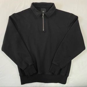 River Island black quarter zip up
